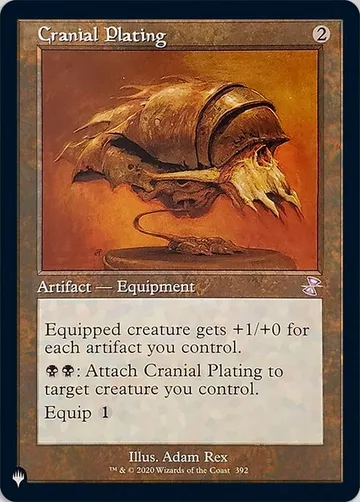 Cranial Plating TSR-392, carta de Magic: The Gathering de The List