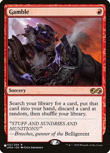 Gamble UMA-132, carta de Magic: The Gathering de The List