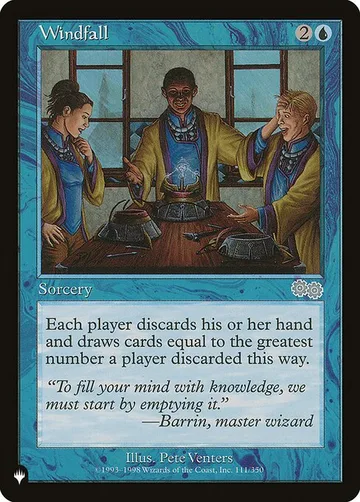 Windfall USG-111, carta de Magic: The Gathering de The List