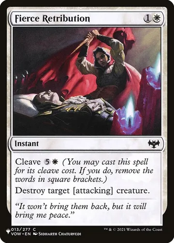 Fierce Retribution VOW-13, carta de Magic: The Gathering de The List