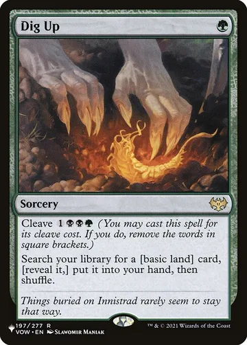 Dig Up VOW-197, carta de Magic: The Gathering de The List