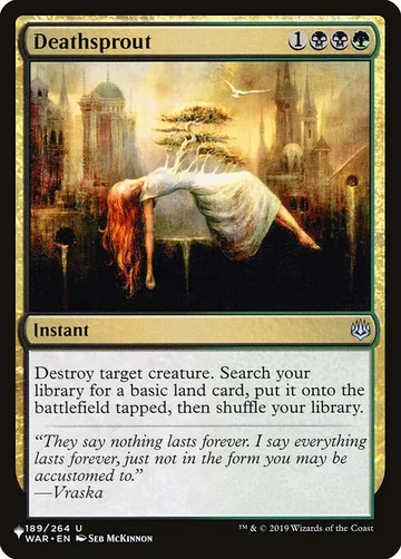 Deathsprout WAR-189, carta de Magic: The Gathering de The List