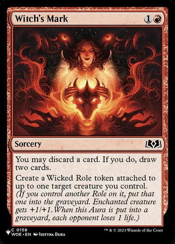 Witch's Mark WOE-158, carta de Magic: The Gathering de The List