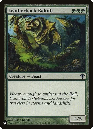 Leatherback Baloth WWK-107, carta de Magic: The Gathering de The List