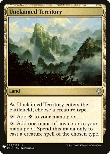 Unclaimed Territory XLN-258, carta de Magic: The Gathering de The List
