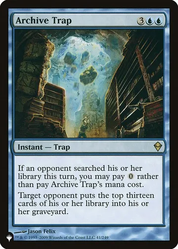 Archive Trap ZEN-41, carta de Magic: The Gathering de The List