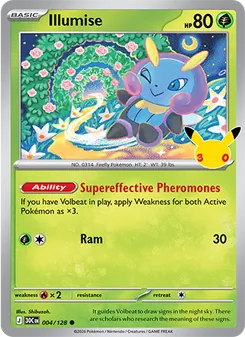 Illumise 004/128, carta de Pokémon de Celebración 30.º Aniversario