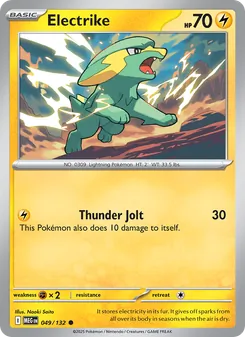 Electrike 049/132, carta de Pokémon de Megaevolución