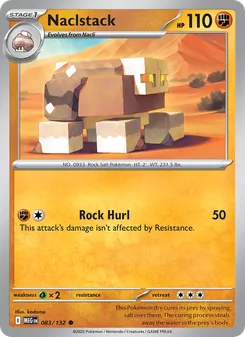 Naclstack 083/132, carta de Pokémon de Megaevolución