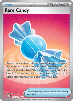 Caramelo Raro 175/132, carta de Pokémon de Megaevolución