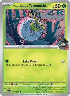Tarountula del Team Rocket 018/217
