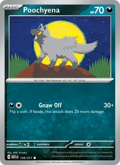 Poochyena 128/217, carta de Pokémon de Héroes Ascendentes