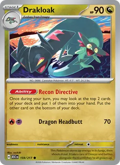 Drakloak 159/217, carta de Pokémon de Héroes Ascendentes