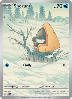 Snorunt 227/217, carta de Pokémon de Héroes Ascendentes