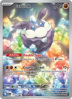 Carbink 242/217, carta de Pokémon de Héroes Ascendentes