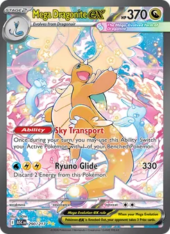 Mega-Dragonite ex 290/217, carta de Pokémon de Héroes Ascendentes