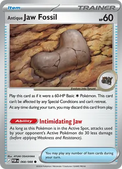 Fósil Mandíbula Antiguo 068/088, carta de Pokémon de Equilibrio Perfecto