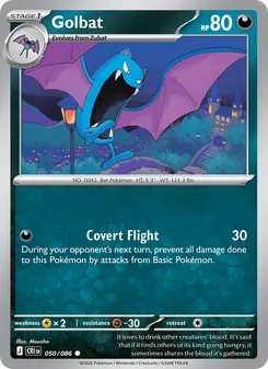 Golbat 050/086, carta de Pokémon de Caos Creciente