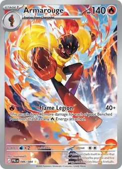 Armarouge 086/084, carta de Pokémon de Oscuridad Absoluta