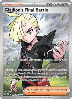 Combate Final de Gladio 108/084, carta de Pokémon de Oscuridad Absoluta