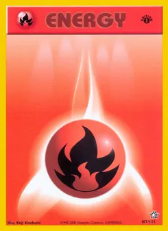 Fire Energy 107/111, carta de Pokémon de Neo Genesis