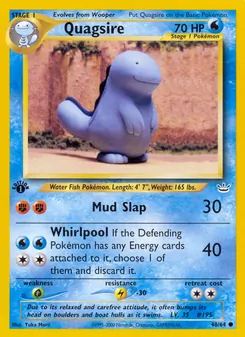 Quagsire 48/64, carta de Pokémon de Neo Revelation