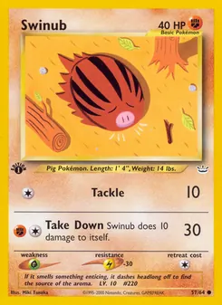 Swinub 57/64, carta de Pokémon de Neo Revelation