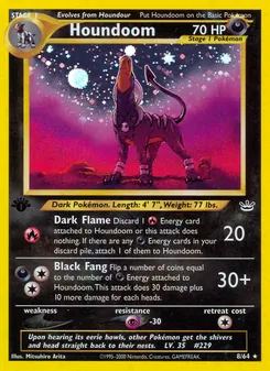 Houndoom 8/64, carta de Pokémon de Neo Revelation