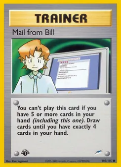 Mail from Bill 105/105, carta de Pokémon de Neo Destiny