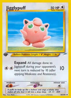 Jigglypuff 44/105, carta de Pokémon de Neo Destiny
