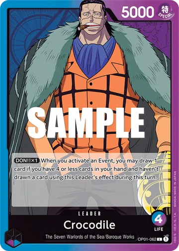Crocodile OP01-062, carta de One Piece de Romance Dawn