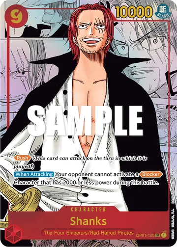 Shanks OP01-120 · P2, carta de One Piece de Romance Dawn