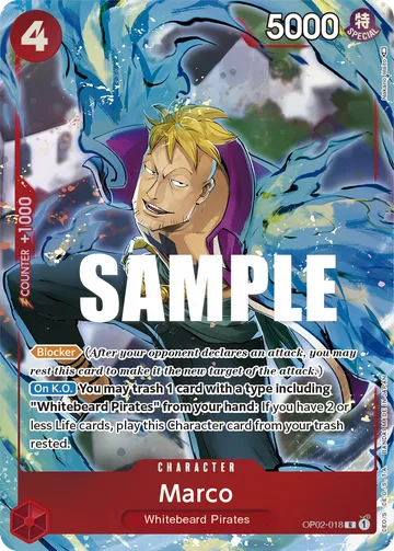 Marco OP02-018 · P1, carta de One Piece de Paramount War