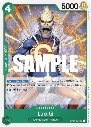 Lao.G OP04-034, carta de One Piece de Kingdoms of Intrigue