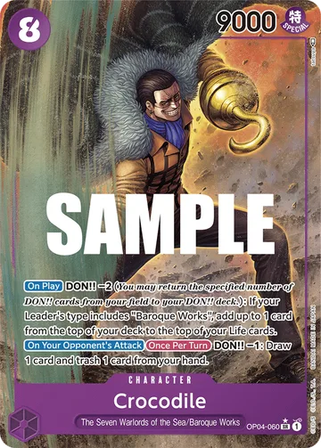Crocodile OP04-060 · P1, carta de One Piece de Kingdoms of Intrigue