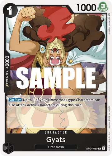 Gyats OP04-080, carta de One Piece de Kingdoms of Intrigue