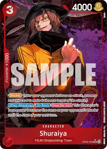 Shuraiya OP06-009 · P1, carta de One Piece de Wings of the Captain