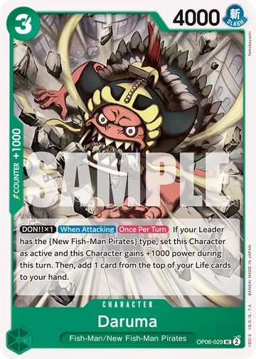 Daruma OP06-029, carta de One Piece de Wings of the Captain