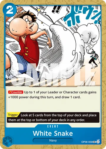 White Snake OP06-059, carta de One Piece de Wings of the Captain