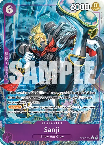 Sanji OP07-064 · P1, carta de One Piece de 500 Years in the Future
