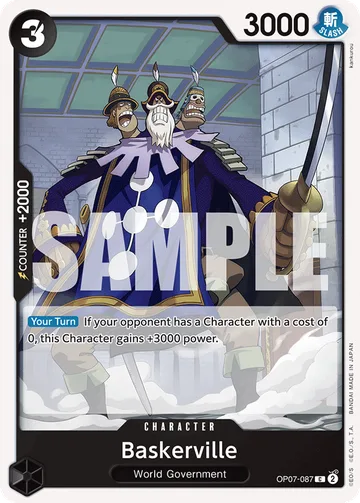 Baskerville OP07-087, carta de One Piece de 500 Years in the Future