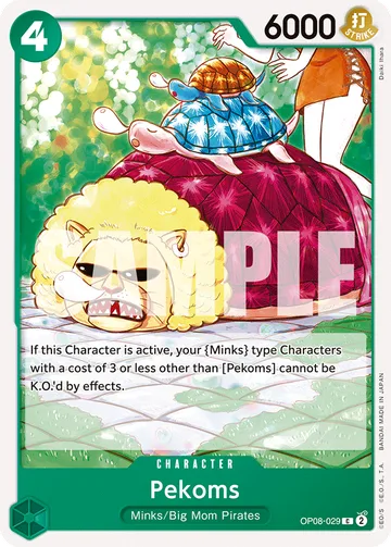 Pekoms OP08-029, carta de One Piece de Two Legends