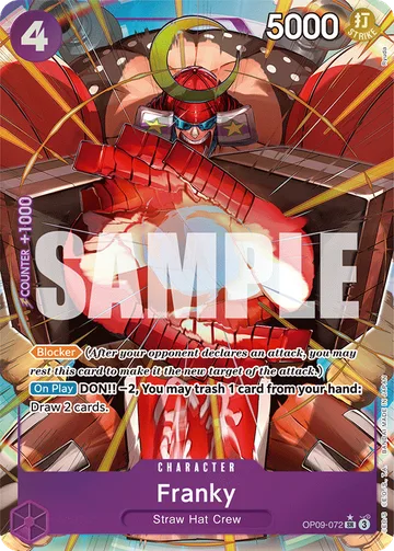 Franky OP09-072 · P1, carta de One Piece de Emperors in the New World