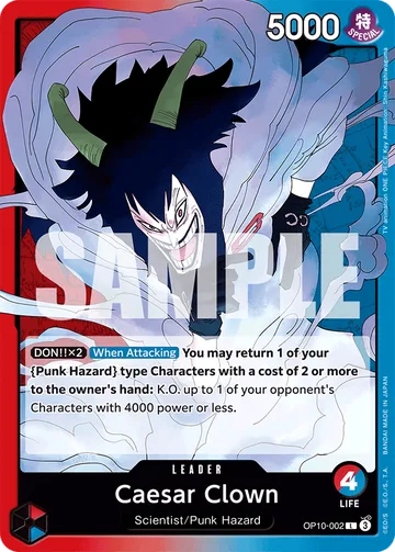 Caesar Clown OP10-002, carta de One Piece de Royal Blood
