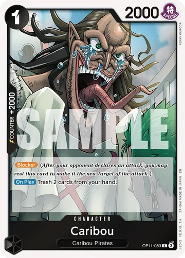 Caribou OP11-083, carta de One Piece de A Fist of Divine Speed