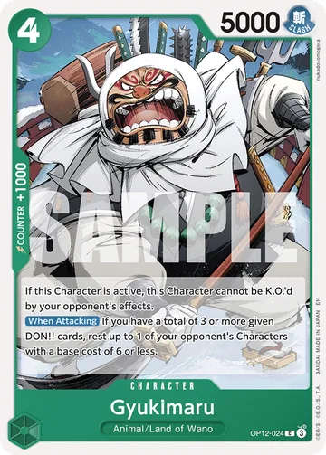 Gyukimaru OP12-024, carta de One Piece de Legacy of the Master