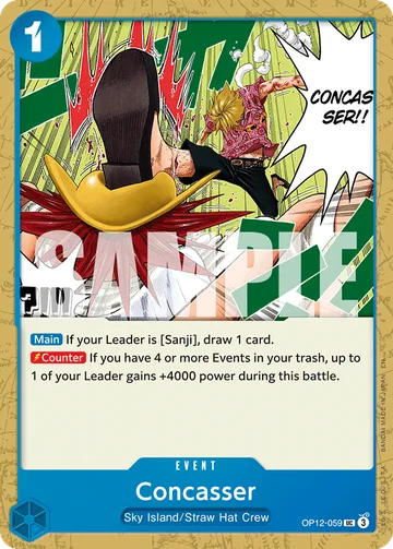 Concasser OP12-059, carta de One Piece de Legacy of the Master