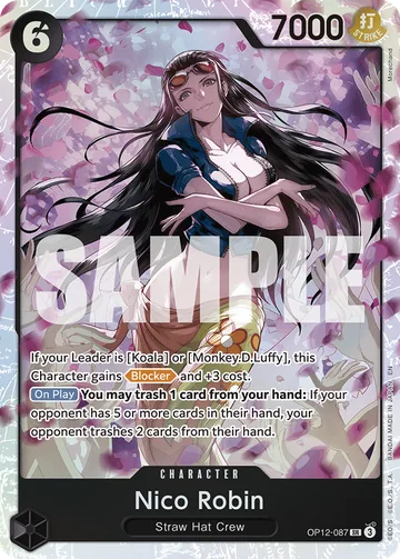 Nico Robin OP12-087, carta de One Piece de Legacy of the Master