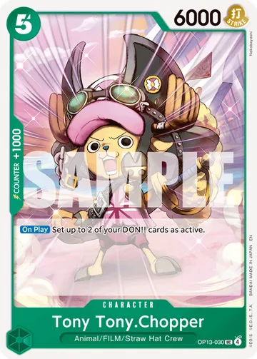 Tony Tony.Chopper OP13-030, carta de One Piece de Carrying On His Will