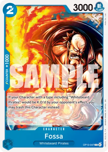 Fossa OP13-047, carta de One Piece de Carrying On His Will